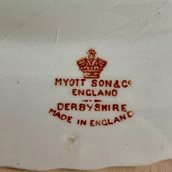 Near-Antique Myott Son & Co. “Derbyshire” Oval Platter (1930) - Picture 4 of 5